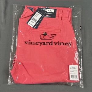 Vineyard Vines Golf Pants Breaker 36 x 32 Jetty Red Cotton Spandex